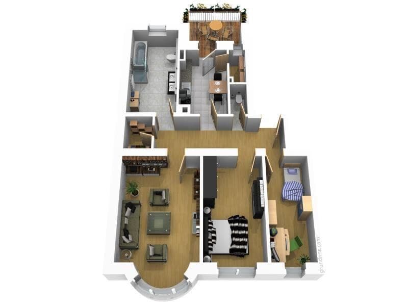 Prenájom bytu 3-izbový 89 m², Chemnitz, Sasko Prenájom bytu 3-izbový 89 m², Chemnitz, Sasko