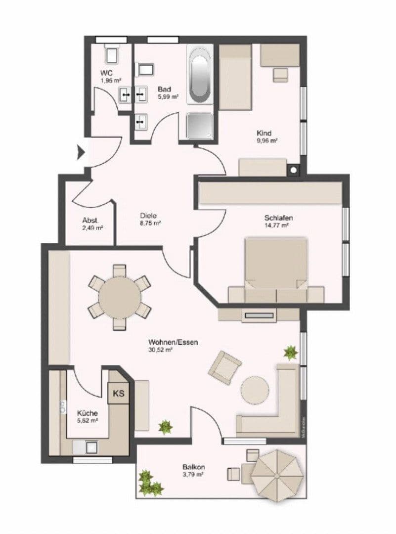Predaj bytu 3-izbový 84 m², Ihlinger Straße 116, Horb am Neckar, Bádensko-Wurttembersko Predaj bytu 3-izbový 84 m², Ihlinger Straße 116, Horb am Neckar, Bádensko-Wurttembersko