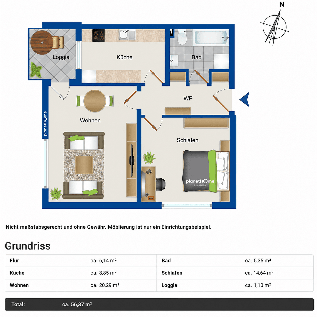 Prenájom bytu 2-izbový 57 m², Altdorf, Bavorsko Prenájom bytu 2-izbový 57 m², Altdorf, Bavorsko