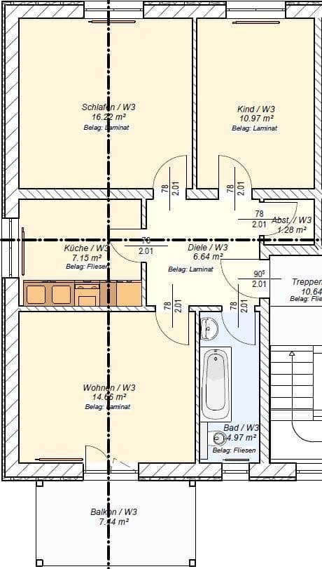 Prenájom bytu 3-izbový 65 m², Hochmannweg 1, Dresden, Sasko Prenájom bytu 3-izbový 65 m², Hochmannweg 1, Dresden, Sasko