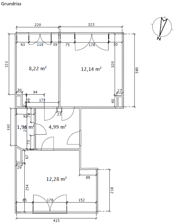 Prenájom bytu 2-izbový 44 m², Olgastr. 26, Bremen, Brémy Prenájom bytu 2-izbový 44 m², Olgastr. 26, Bremen, Brémy