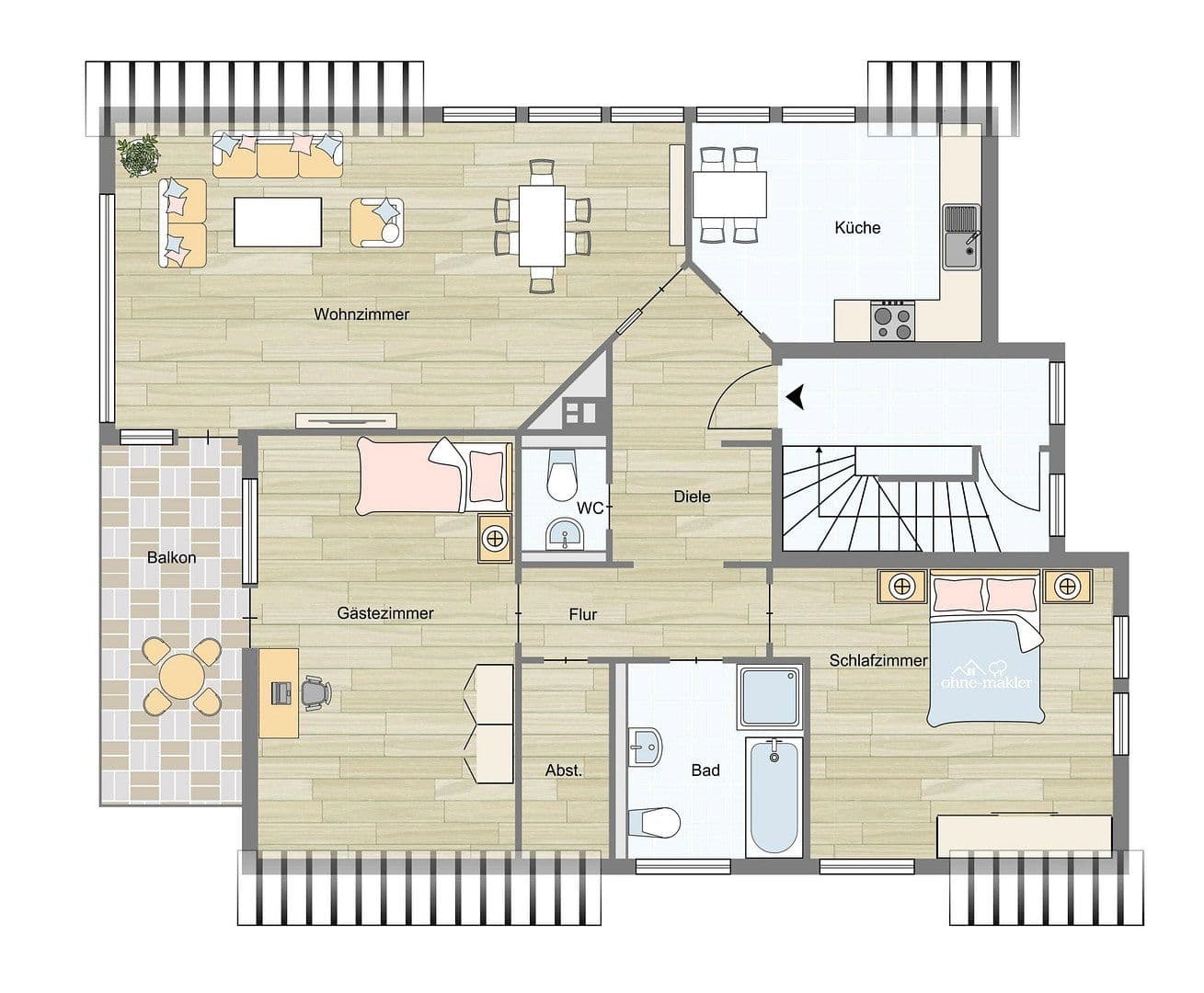 Prenájom bytu 3-izbový 119 m², Bochum, Severné Porýnie - Westfálsko Prenájom bytu 3-izbový 119 m², Bochum, Severné Porýnie - Westfálsko