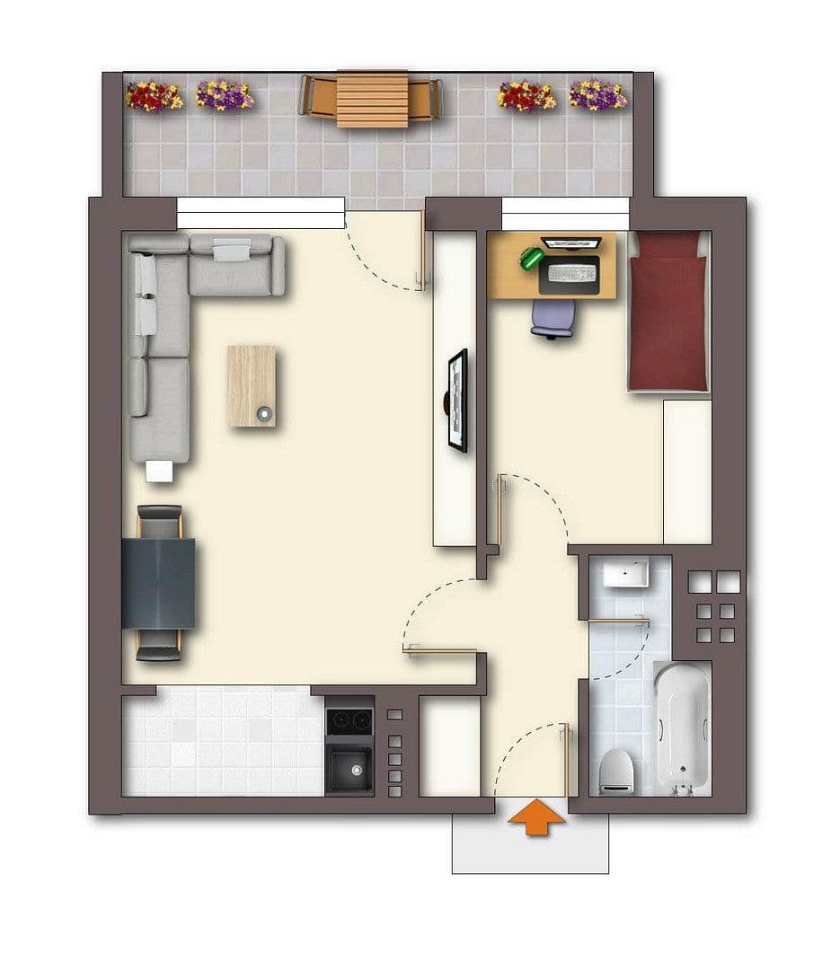 Prenájom bytu 2-izbový 50 m², Bielefeld, Severné Porýnie - Westfálsko Prenájom bytu 2-izbový 50 m², Bielefeld, Severné Porýnie - Westfálsko