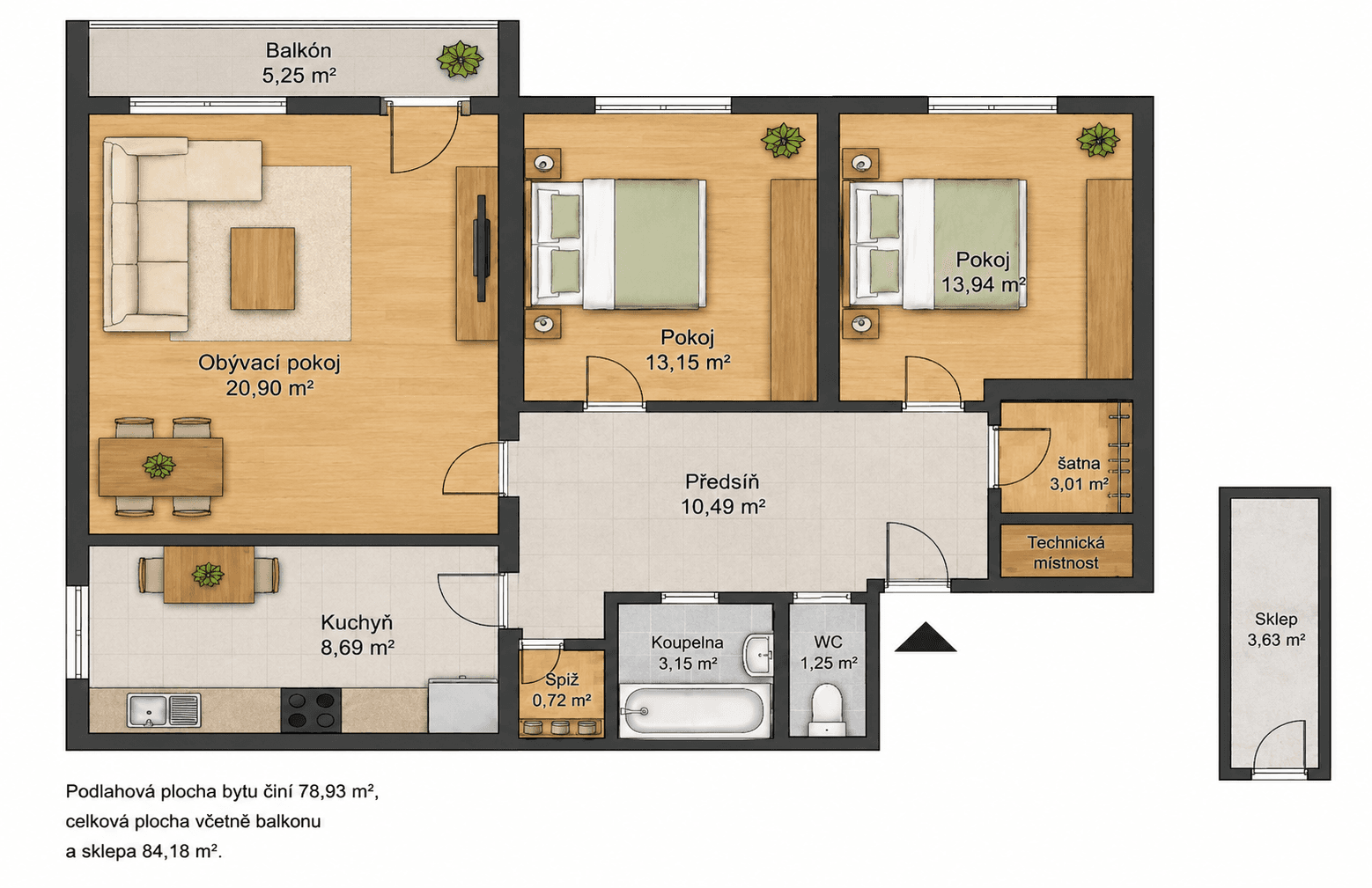 Predaj bytu 3-izbový 79 m², Kárníkova, Brno, Jihomoravský kraj Predaj bytu 3-izbový 79 m², Kárníkova, Brno, Jihomoravský kraj