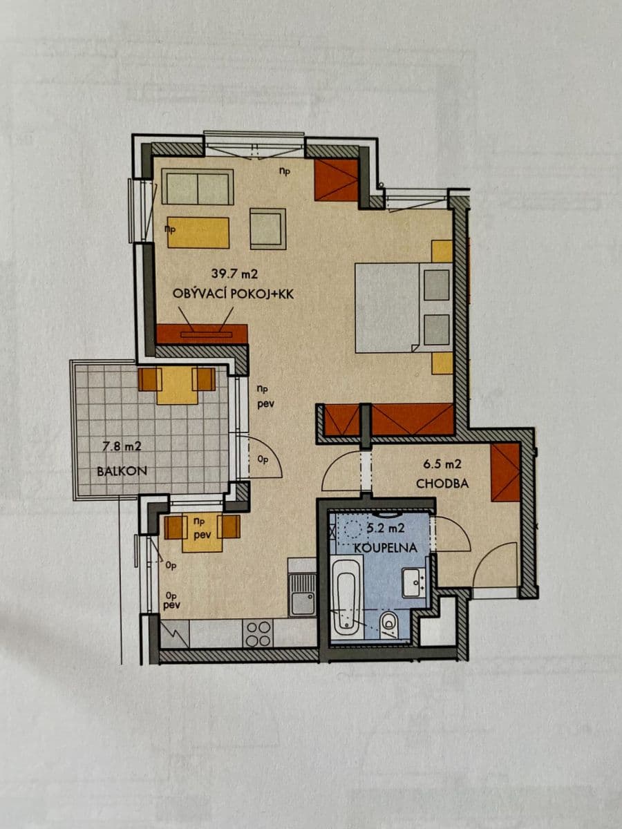 Prenájom bytu 1-izbový 54 m², Honzíkova, Praha, Praha Prenájom bytu 1-izbový 54 m², Honzíkova, Praha, Praha
