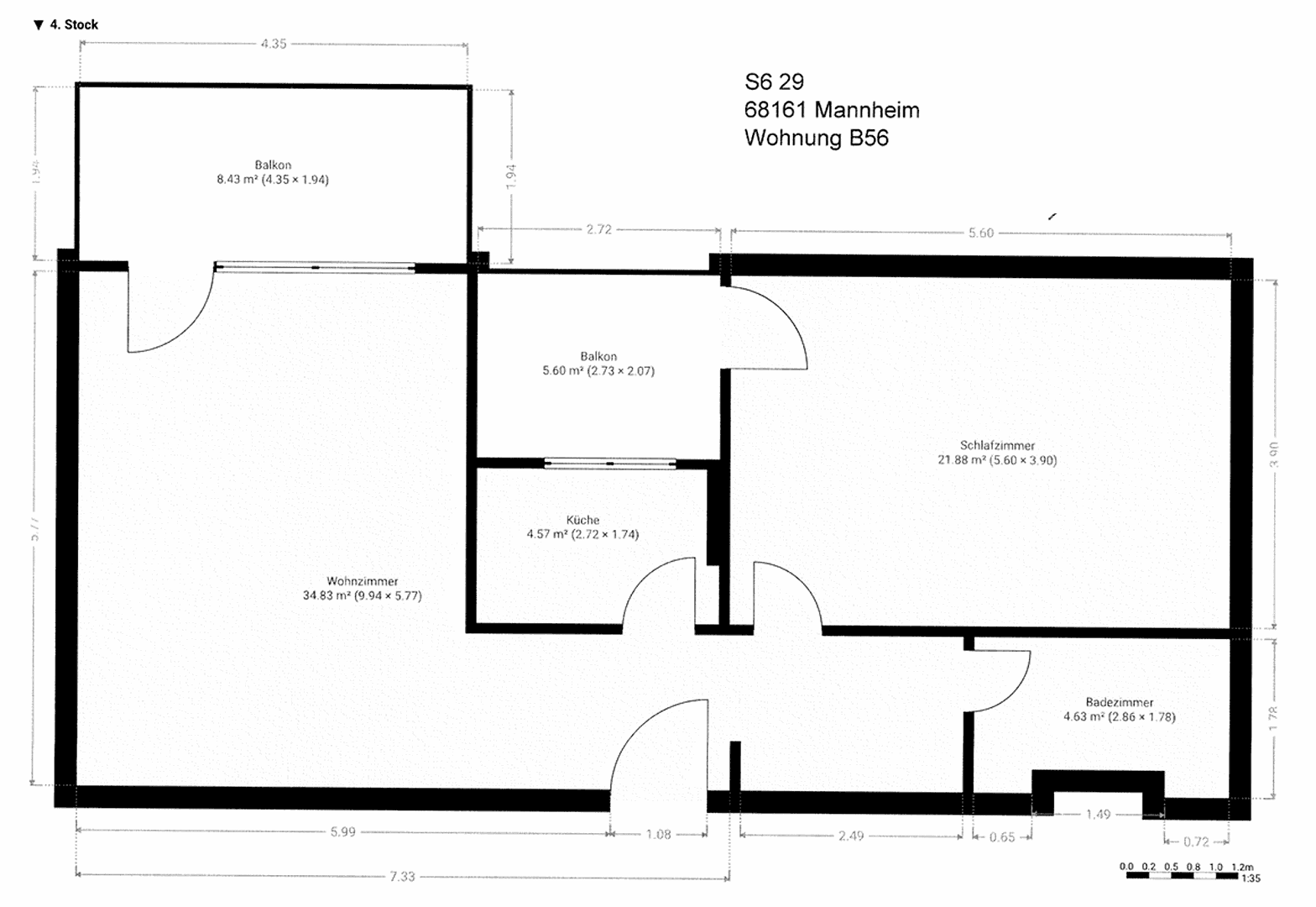 Prenájom bytu 2-izbový 73 m², S 6, 29, Mannheim, Bádensko-Wurttembersko Prenájom bytu 2-izbový 73 m², S 6, 29, Mannheim, Bádensko-Wurttembersko