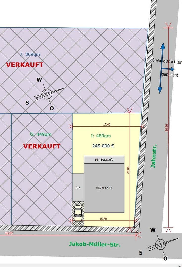 Predaj pozemku 489 m², Jakob-Müller-Str. / Jahnstr., Groß-Umstadt, Hesensko Predaj pozemku 489 m², Jakob-Müller-Str. / Jahnstr., Groß-Umstadt, Hesensko