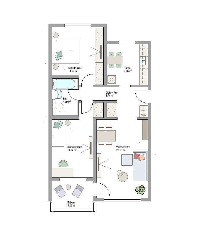 Prenájom bytu 3-izbový 75 m², Sauerweinstr. 8-12, Darmstadt, Hesensko Prenájom bytu 3-izbový 75 m², Sauerweinstr. 8-12, Darmstadt, Hesensko