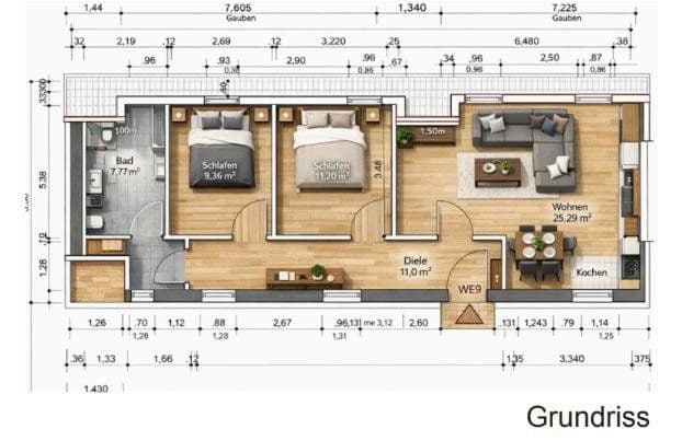 Prenájom bytu 3-izbový 67 m², Hoststraße 13a, Ahnatal, Hesensko Prenájom bytu 3-izbový 67 m², Hoststraße 13a, Ahnatal, Hesensko