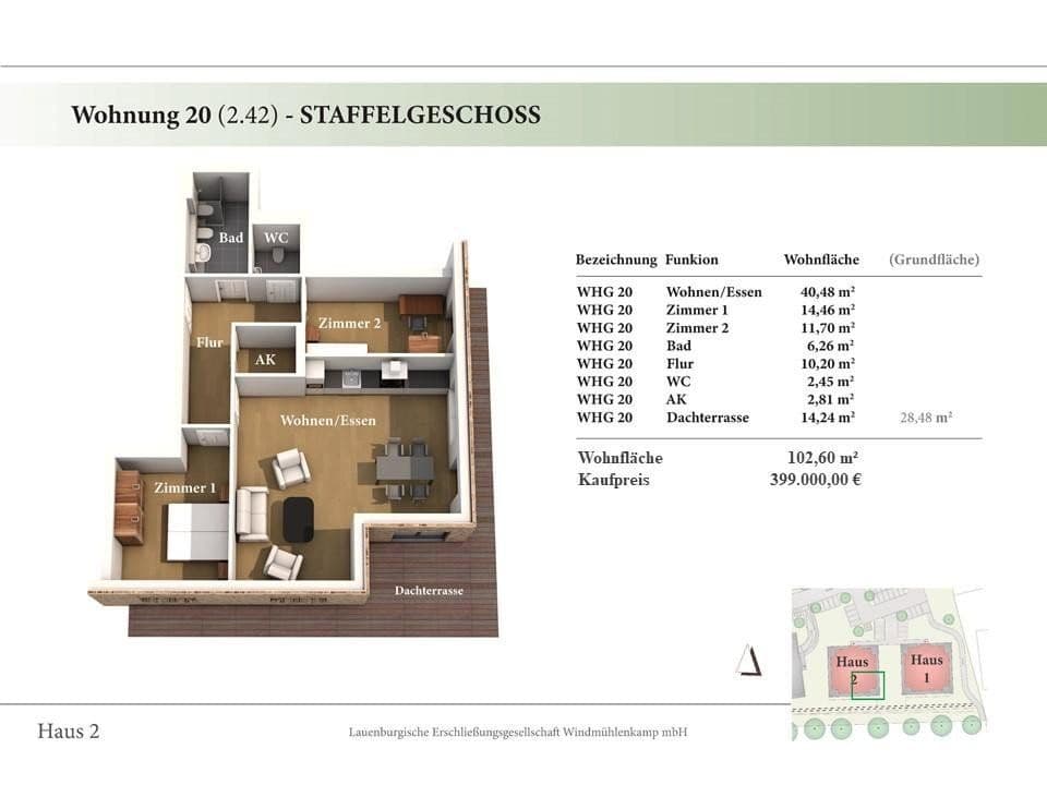 Predaj bytu 3-izbový 103 m², Hinter der Feldstraße 7, Lauenburg/Elbe, Šlezvicko-Holštajnsko Predaj bytu 3-izbový 103 m², Hinter der Feldstraße 7, Lauenburg/Elbe, Šlezvicko-Holštajnsko