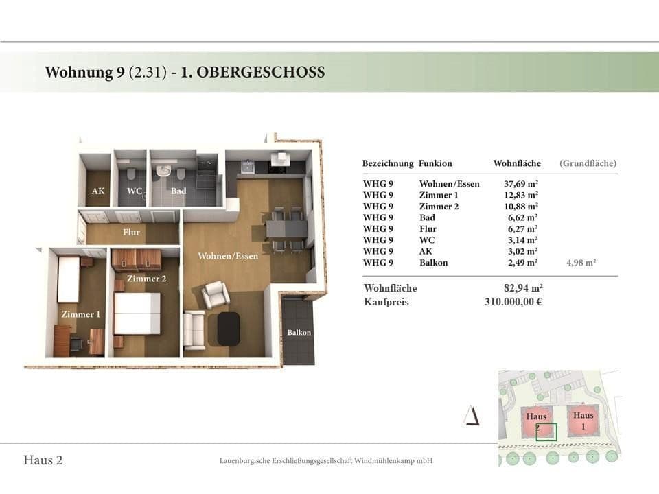 Predaj bytu 3-izbový 83 m², Hinter der Feldstraße 7, Lauenburg/Elbe, Šlezvicko-Holštajnsko Predaj bytu 3-izbový 83 m², Hinter der Feldstraße 7, Lauenburg/Elbe, Šlezvicko-Holštajnsko