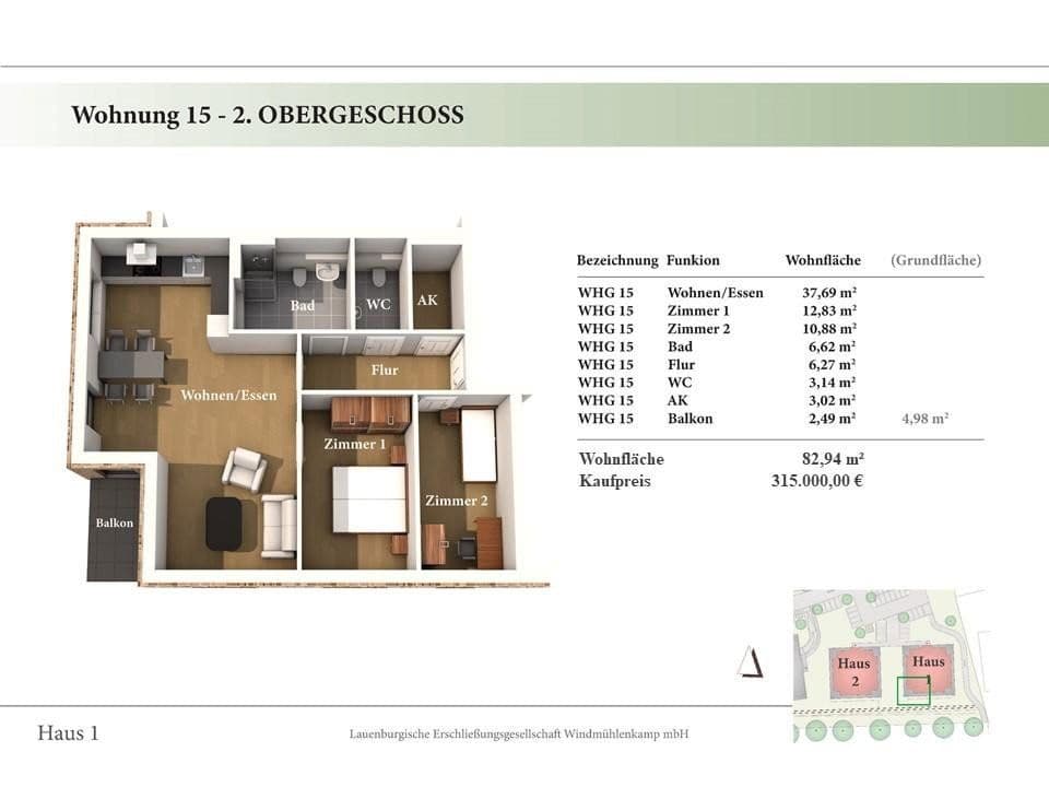 Predaj bytu 3-izbový 83 m², Hinter der Feldstraße 7, Lauenburg/Elbe, Šlezvicko-Holštajnsko Predaj bytu 3-izbový 83 m², Hinter der Feldstraße 7, Lauenburg/Elbe, Šlezvicko-Holštajnsko