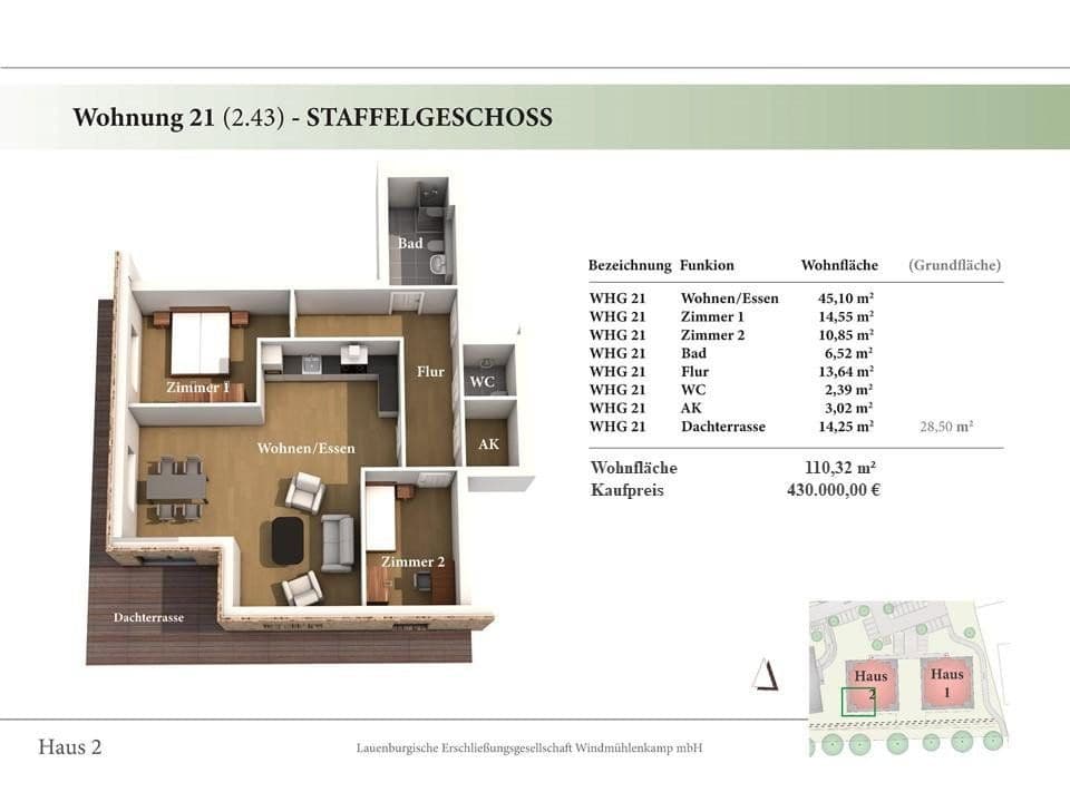 Predaj bytu 3-izbový 111 m², Hinter der Feldstraße 7, Lauenburg/Elbe, Šlezvicko-Holštajnsko Predaj bytu 3-izbový 111 m², Hinter der Feldstraße 7, Lauenburg/Elbe, Šlezvicko-Holštajnsko