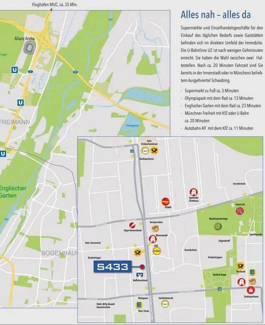 Prenájom bytu 1-izbový 35 m², Schleißheimerstrasse 433, München - Am Hart, Bavorsko Prenájom bytu 1-izbový 35 m², Schleißheimerstrasse 433, München - Am Hart, Bavorsko
