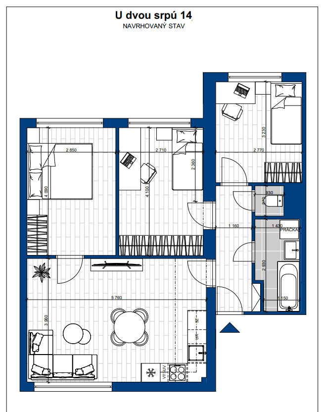 Predaj bytu 4-izbový 64 m², U Dvou srpů, Praha, Praha Predaj bytu 4-izbový 64 m², U Dvou srpů, Praha, Praha
