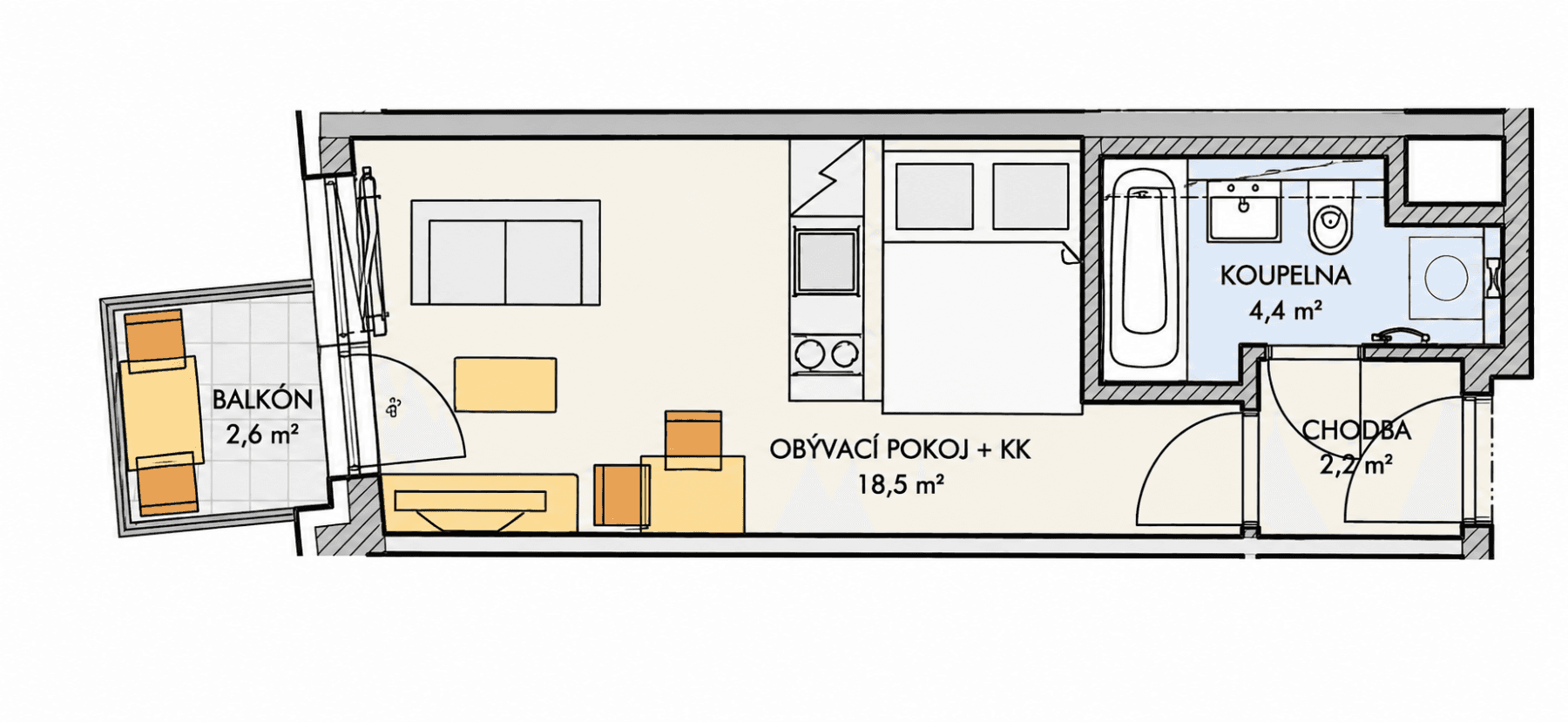 Predaj bytu 1-izbový 29 m², Vítové, Praha, Praha Predaj bytu 1-izbový 29 m², Vítové, Praha, Praha
