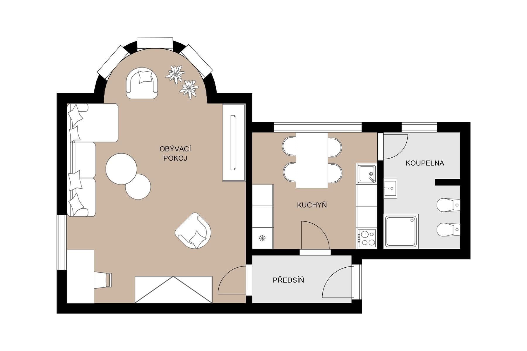 Predaj bytu 1-izbový 51 m², Klášterní, Liberec, Praha Predaj bytu 1-izbový 51 m², Klášterní, Liberec, Praha