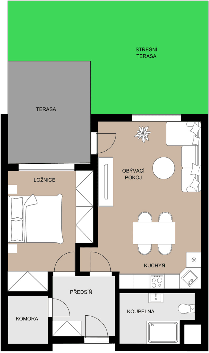 Predaj bytu 2-izbový 54 m², Stočesova, Praha, Praha Predaj bytu 2-izbový 54 m², Stočesova, Praha, Praha