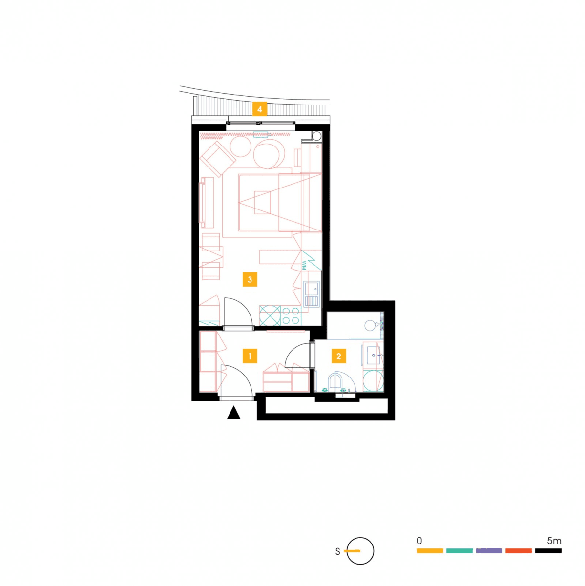 Prenájom bytu 1-izbový 31 m², Mukařovského, Praha, Praha Prenájom bytu 1-izbový 31 m², Mukařovského, Praha, Praha