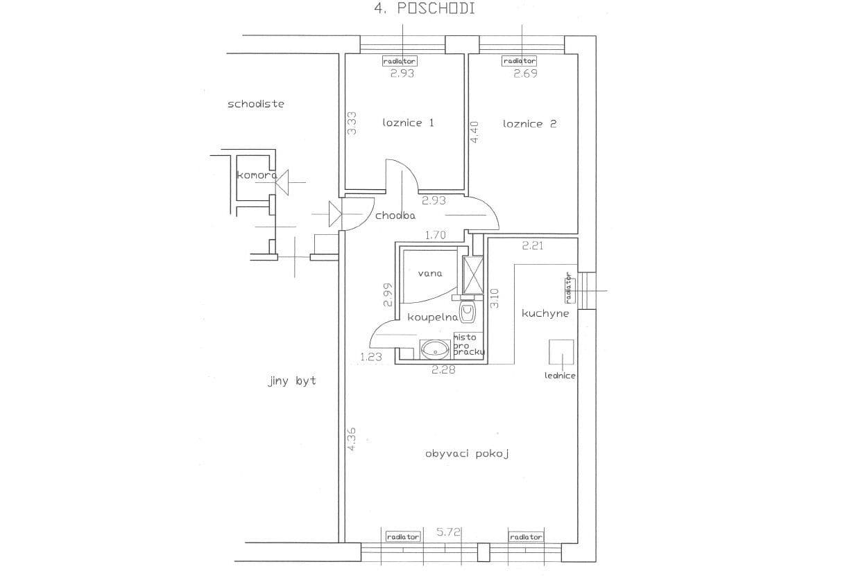 Prenájom bytu 3-izbový 67 m², Děčínská, Kladno, Středočeský kraj Prenájom bytu 3-izbový 67 m², Děčínská, Kladno, Středočeský kraj