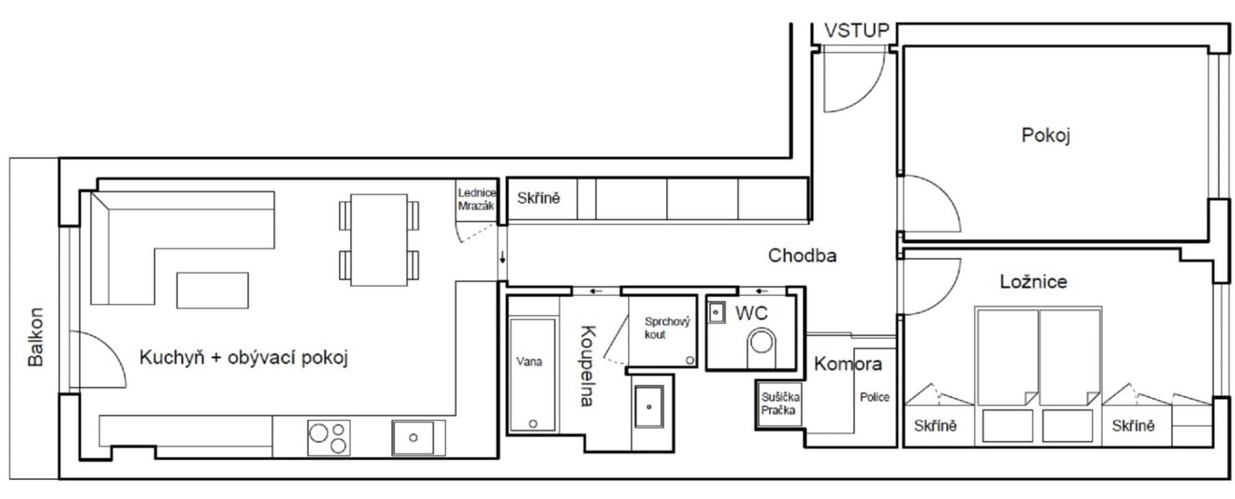 Prenájom bytu 3-izbový 67 m², Dačického, Praha, Praha Prenájom bytu 3-izbový 67 m², Dačického, Praha, Praha