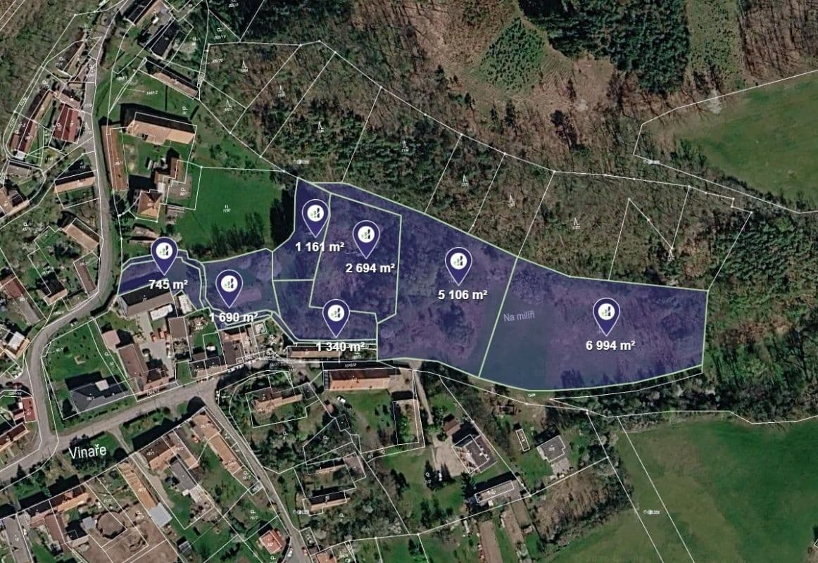 Predaj pozemku 5.515 m², Vinaře, Středočeský kraj Predaj pozemku 5.515 m², Vinaře, Středočeský kraj