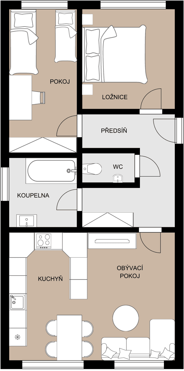 Predaj bytu 3-izbový 67 m², Ctěnická, Praha, Praha Predaj bytu 3-izbový 67 m², Ctěnická, Praha, Praha