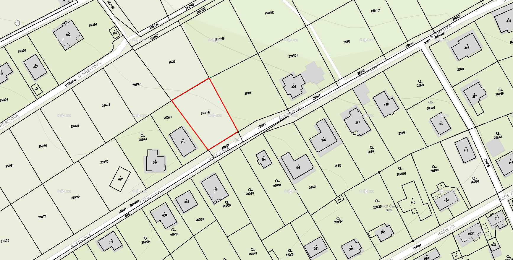 Predaj pozemku 1.018 m², Štěrková, Kosoř, Středočeský kraj Predaj pozemku 1.018 m², Štěrková, Kosoř, Středočeský kraj