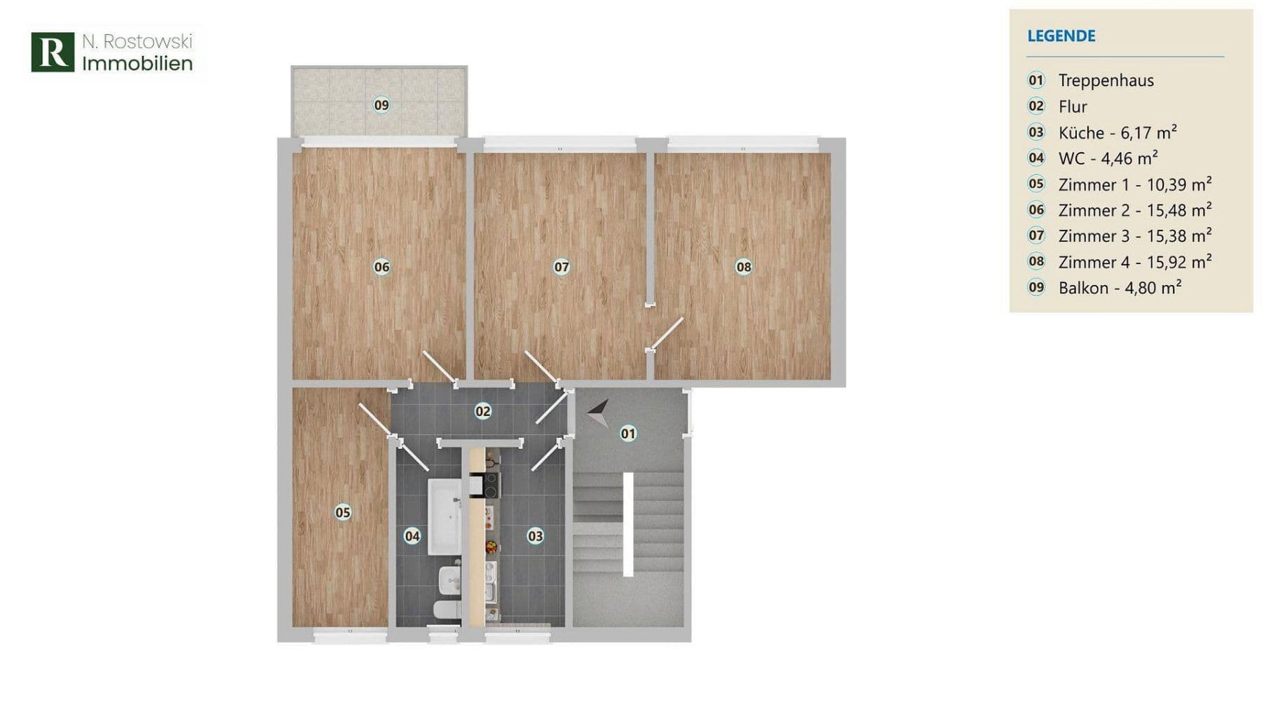Prenájom bytu 4-izbový 75 m², Neue Burgkemnitzer Str. 53, Muldestausee, Sasko-Anhaltsko Prenájom bytu 4-izbový 75 m², Neue Burgkemnitzer Str. 53, Muldestausee, Sasko-Anhaltsko