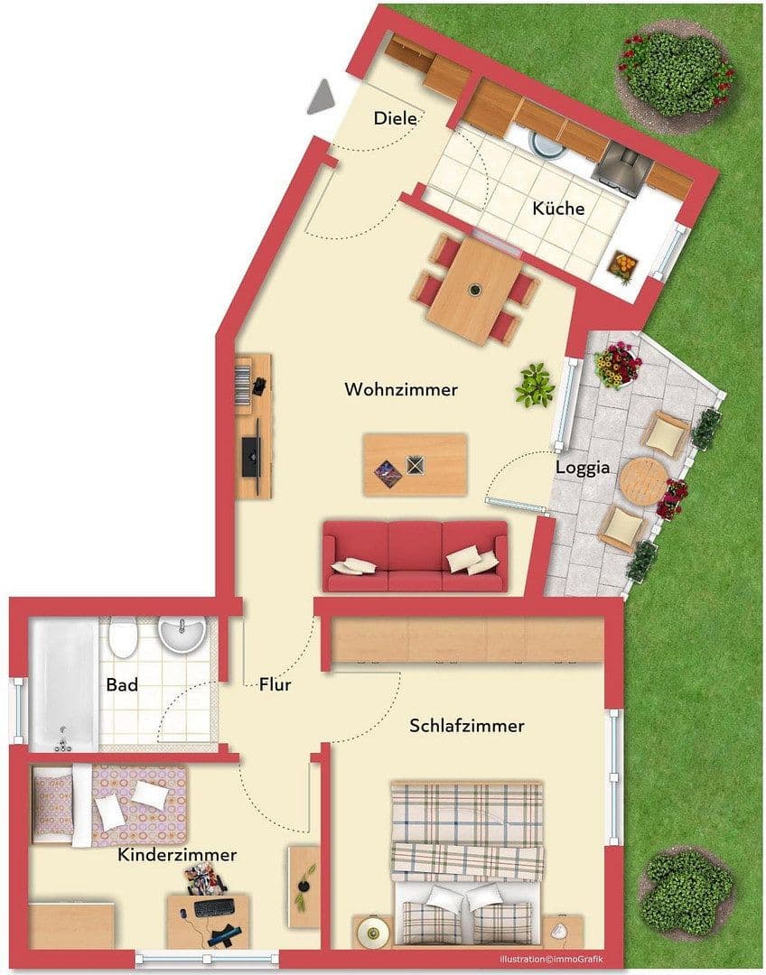Predaj bytu 3-izbový 55 m², Oberhausen, Severné Porýnie - Westfálsko Predaj bytu 3-izbový 55 m², Oberhausen, Severné Porýnie - Westfálsko