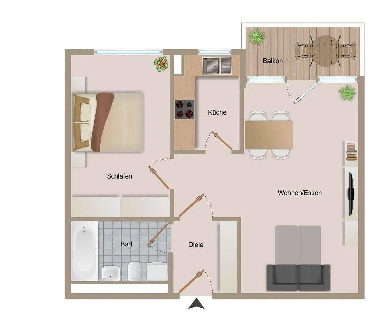 Prenájom bytu 2-izbový 49 m², Stuttgart, Bádensko-Wurttembersko Prenájom bytu 2-izbový 49 m², Stuttgart, Bádensko-Wurttembersko
