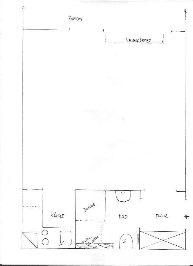 Prenájom bytu 1-izbový 34 m², Holzgartenstr. 34, Nürnberg, Bavorsko Prenájom bytu 1-izbový 34 m², Holzgartenstr. 34, Nürnberg, Bavorsko