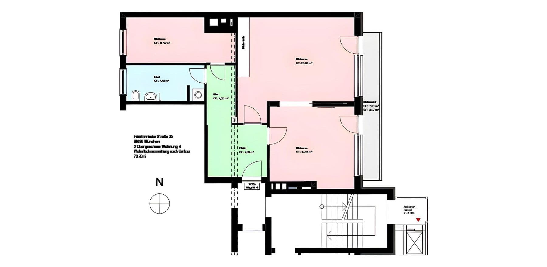 Prenájom bytu 3-izbový 78 m², Fürstenrieder Str. 35, München, Bavorsko Prenájom bytu 3-izbový 78 m², Fürstenrieder Str. 35, München, Bavorsko