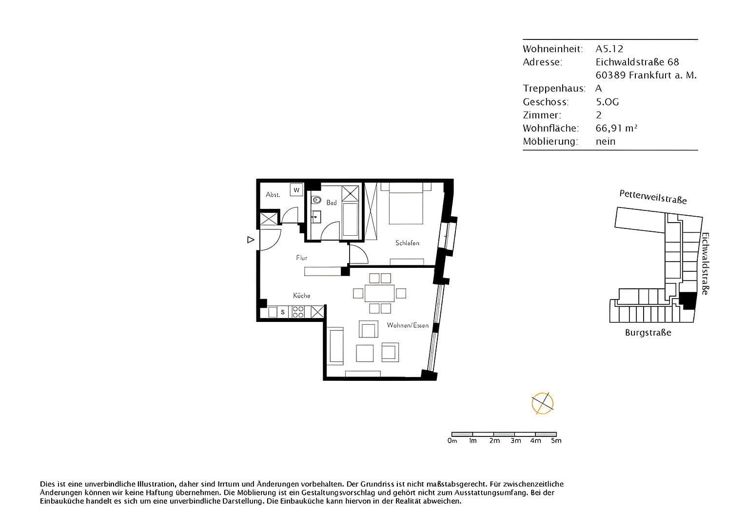 Prenájom bytu 2-izbový 67 m², Frankfurt-Mainkur, Frankfurt am Main, Hesensko Prenájom bytu 2-izbový 67 m², Frankfurt-Mainkur, Frankfurt am Main, Hesensko
