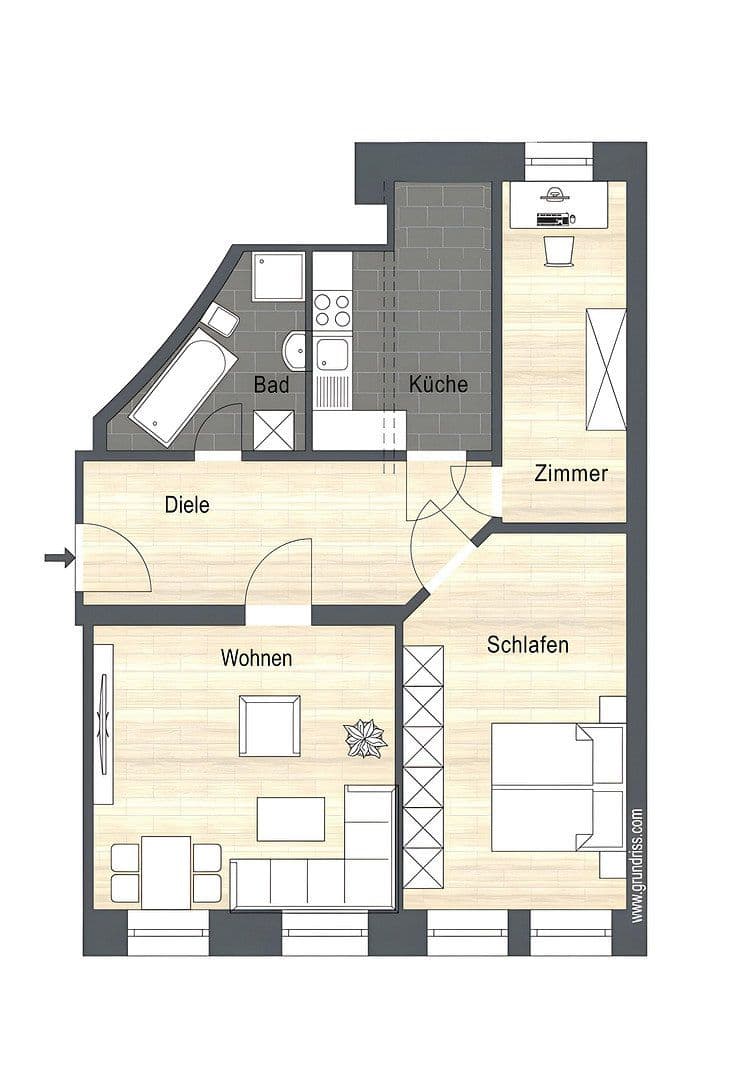 Prenájom bytu 3-izbový 78 m², Kohlgartenstraße 65, Leipzig, Sasko Prenájom bytu 3-izbový 78 m², Kohlgartenstraße 65, Leipzig, Sasko
