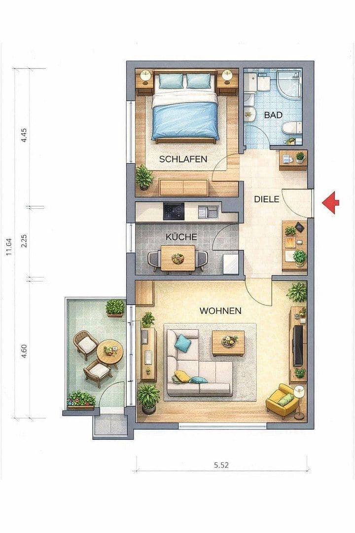 Predaj bytu 2-izbový 65 m², Kleine Nelkenstraße 36, Frankfurt am Main, Hesensko Predaj bytu 2-izbový 65 m², Kleine Nelkenstraße 36, Frankfurt am Main, Hesensko
