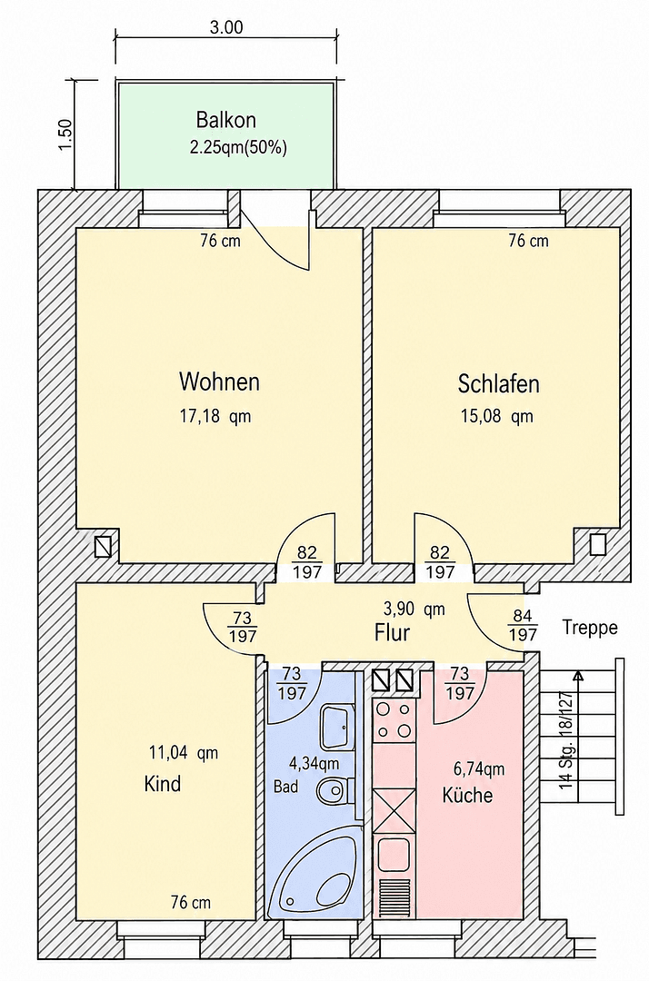 Prenájom bytu 3-izbový 60 m², Keilbergstraße 6, Oberwiesenthal, Sasko Prenájom bytu 3-izbový 60 m², Keilbergstraße 6, Oberwiesenthal, Sasko