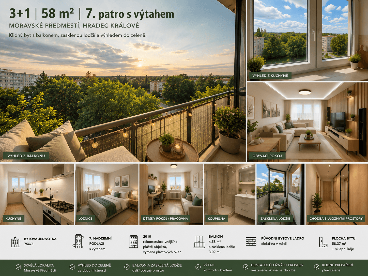 Predaj bytu 3-izbový 64 m², Severní, Hradec Králové, Královéhradecký kraj Predaj bytu 3-izbový 64 m², Severní, Hradec Králové, Královéhradecký kraj