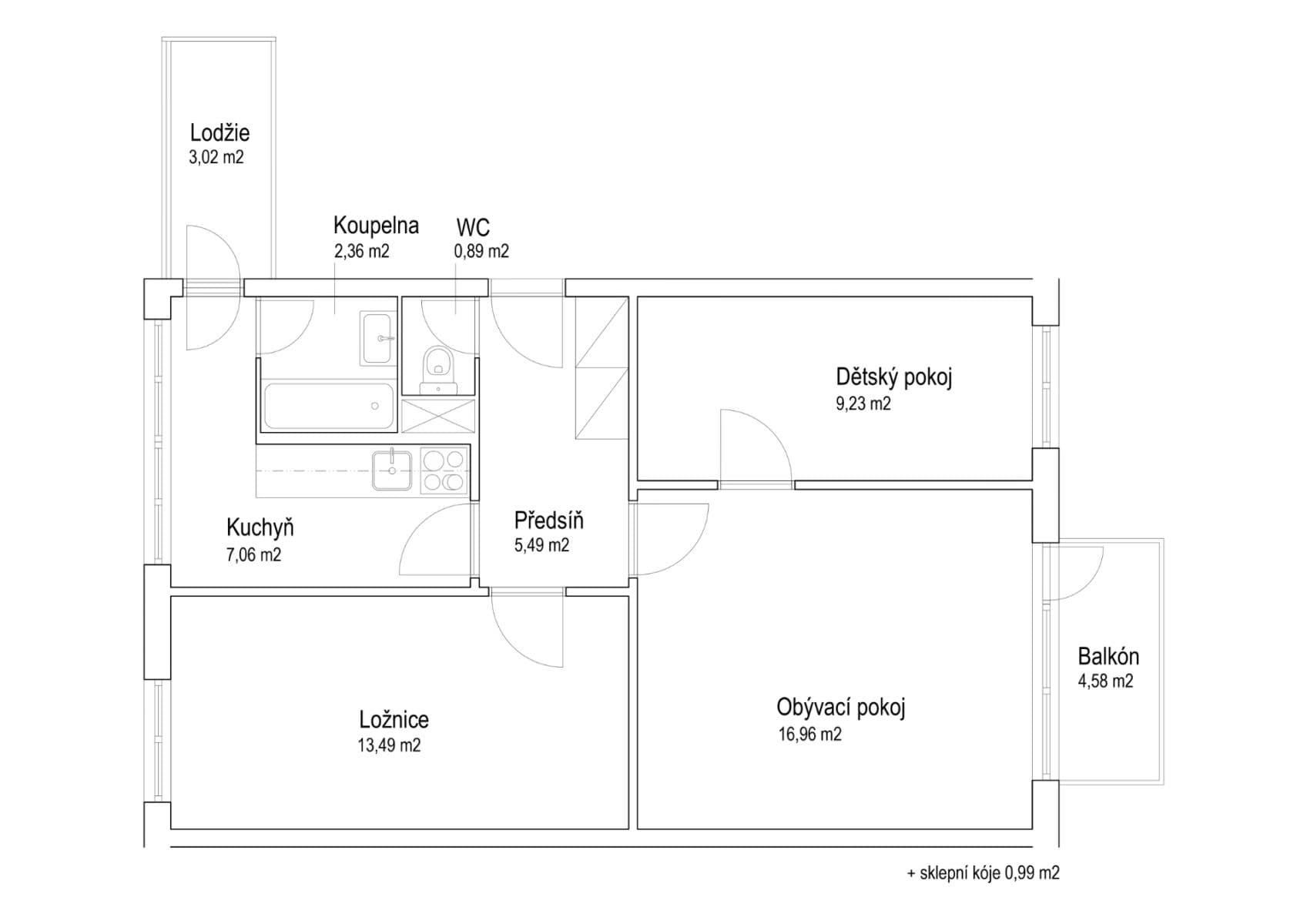 Predaj bytu 3-izbový 64 m², Severní, Hradec Králové, Královéhradecký kraj Predaj bytu 3-izbový 64 m², Severní, Hradec Králové, Královéhradecký kraj