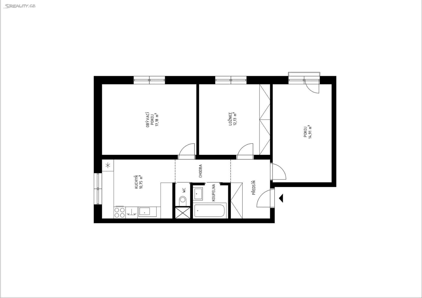 Prenájom bytu 3-izbový 75 m², Padělky VIII, Zlín, Zlínský kraj Prenájom bytu 3-izbový 75 m², Padělky VIII, Zlín, Zlínský kraj