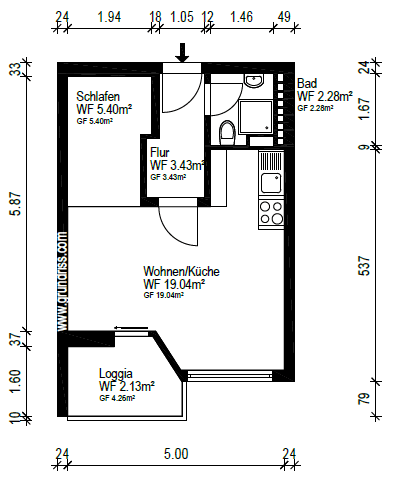 Prenájom bytu 1-izbový 33 m², Augustaanlage 40, Mannheim, Bádensko-Wurttembersko Prenájom bytu 1-izbový 33 m², Augustaanlage 40, Mannheim, Bádensko-Wurttembersko