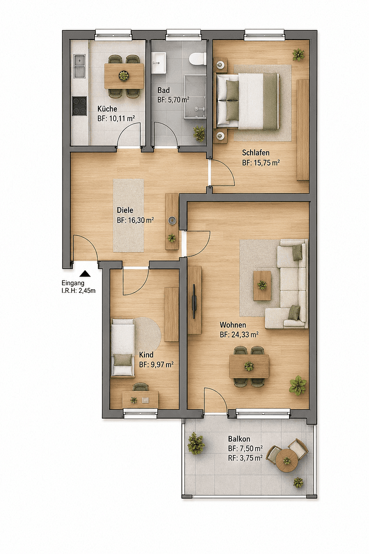 Prenájom bytu 3-izbový 86 m², Wiesbaden, Hesensko Prenájom bytu 3-izbový 86 m², Wiesbaden, Hesensko
