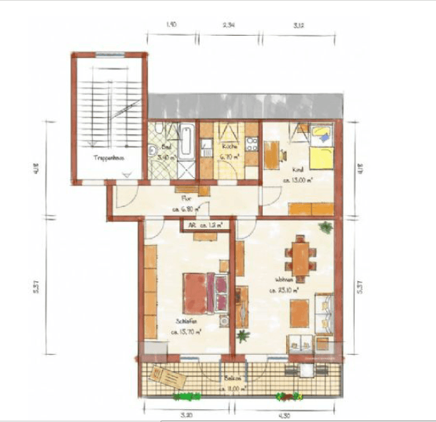 Prenájom bytu 3-izbový 72 m², Finowfurter Ring 8a, Schorfheide, Brandenbursko Prenájom bytu 3-izbový 72 m², Finowfurter Ring 8a, Schorfheide, Brandenbursko