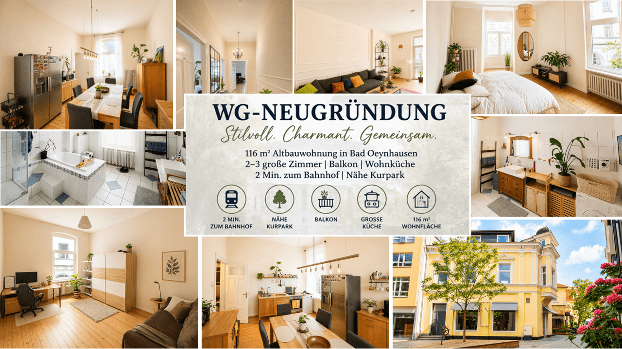 Prenájom bytu 3-izbový 116 m², Viktoriastraße 4, Bad Oeynhausen, Severné Porýnie - Westfálsko Prenájom bytu 3-izbový 116 m², Viktoriastraße 4, Bad Oeynhausen, Severné Porýnie - Westfálsko