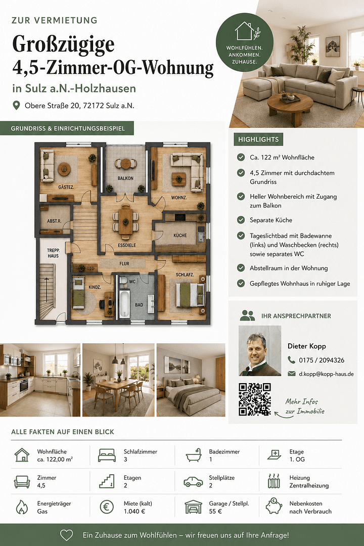 Prenájom bytu 4-izbový 122 m², Obere Straße 20, Sulz am Neckar, Bádensko-Wurttembersko Prenájom bytu 4-izbový 122 m², Obere Straße 20, Sulz am Neckar, Bádensko-Wurttembersko