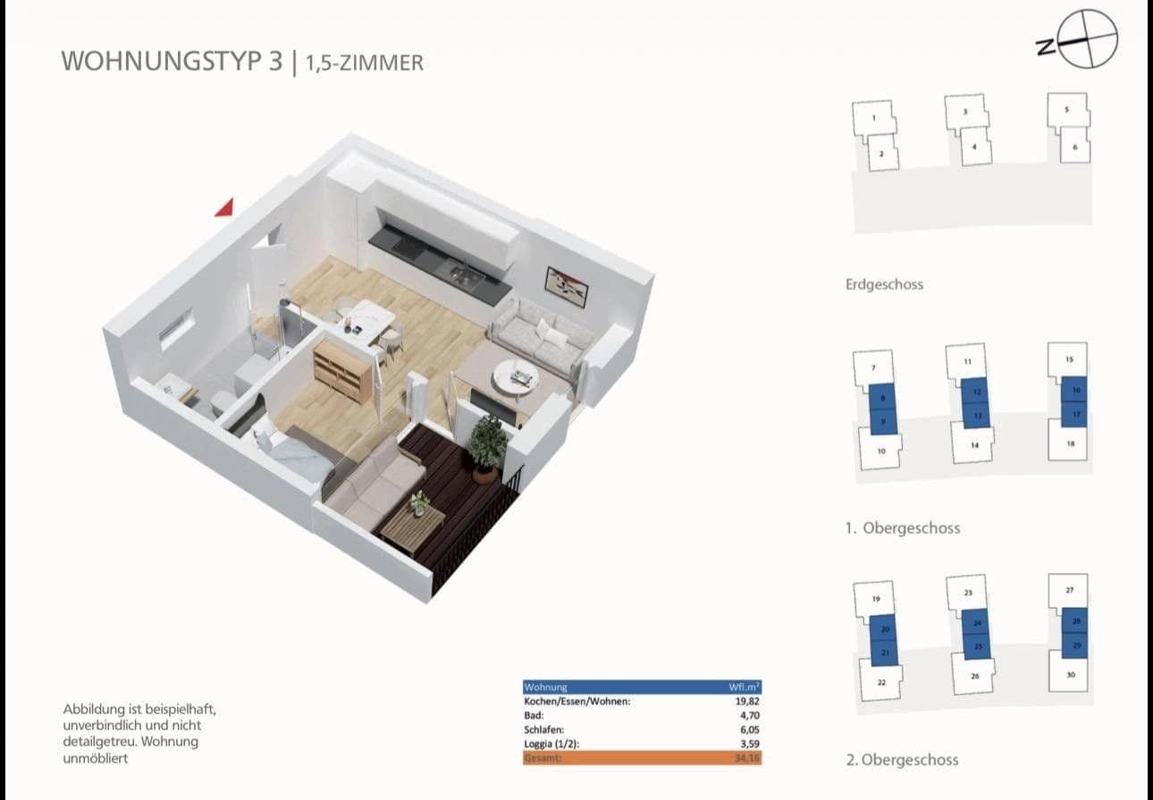 Prenájom bytu 1-izbový 36 m², Gebr.-Eicher-Str. 1, Landau an der Isar, Bavorsko Prenájom bytu 1-izbový 36 m², Gebr.-Eicher-Str. 1, Landau an der Isar, Bavorsko
