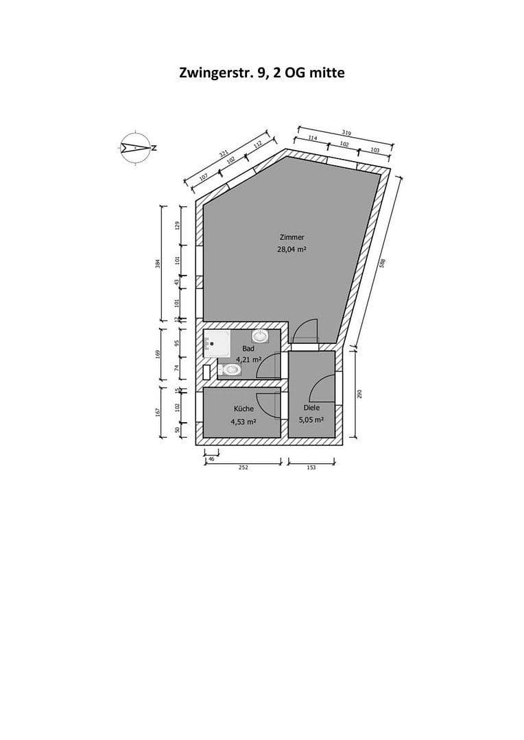 Prenájom bytu 1-izbový 40 m², Zwingerstr. 9, Halle, Sasko-Anhaltsko Prenájom bytu 1-izbový 40 m², Zwingerstr. 9, Halle, Sasko-Anhaltsko