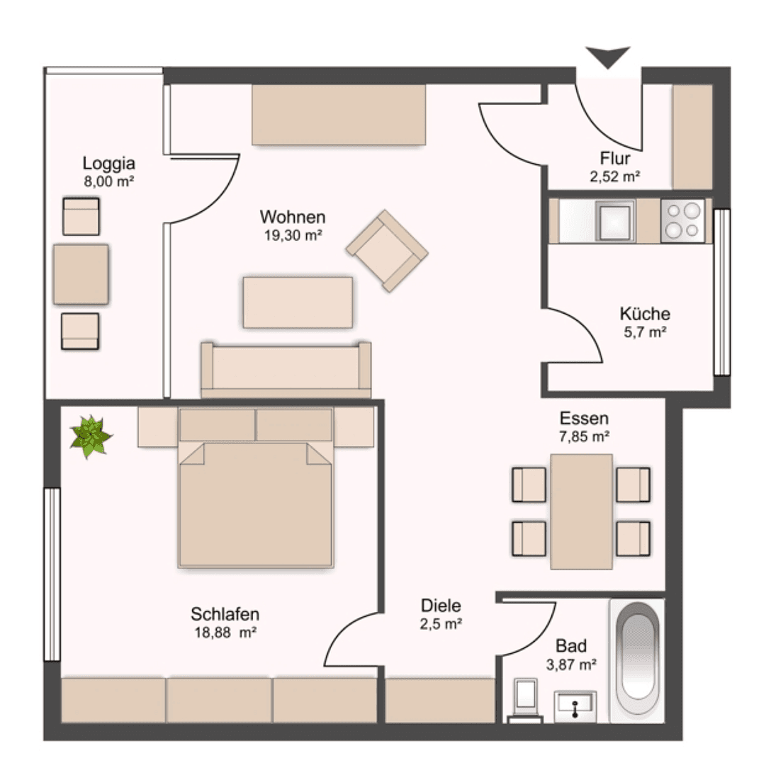 Prenájom bytu 2-izbový 65 m², Konrad-Adenauer-Straße 32, Offenbach, Hesensko Prenájom bytu 2-izbový 65 m², Konrad-Adenauer-Straße 32, Offenbach, Hesensko