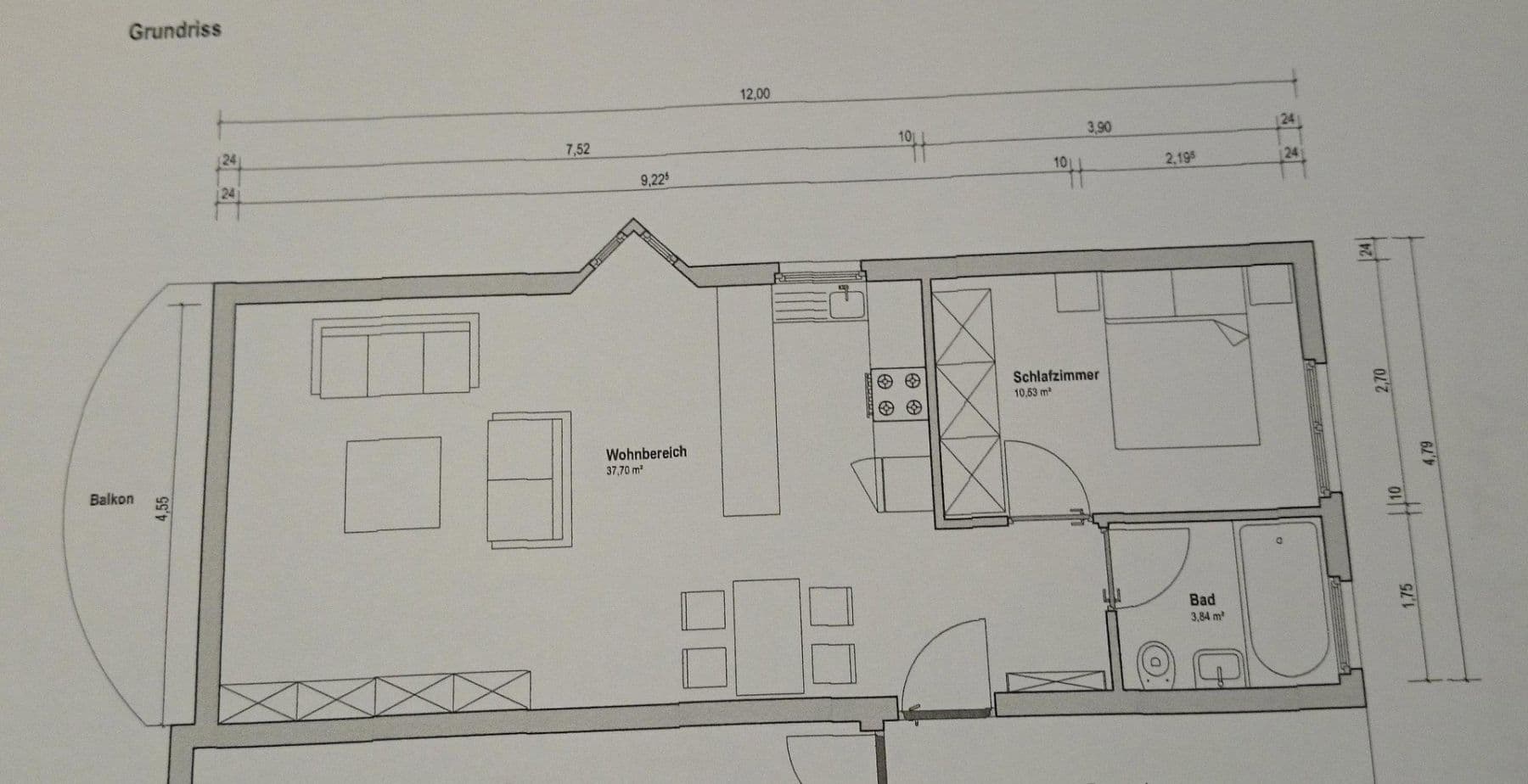 Predaj bytu 2-izbový 52 m², Neckartailfingen, Bádensko-Wurttembersko Predaj bytu 2-izbový 52 m², Neckartailfingen, Bádensko-Wurttembersko