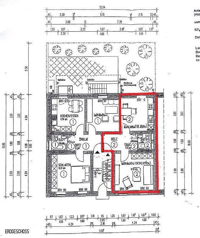Prenájom bytu 1-izbový 41 m², Baltenstraße 20, Düsseldorf, Severné Porýnie - Westfálsko Prenájom bytu 1-izbový 41 m², Baltenstraße 20, Düsseldorf, Severné Porýnie - Westfálsko